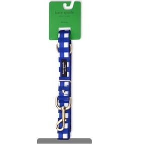 Kate Spade Blue and White Dog collar S/M NWT